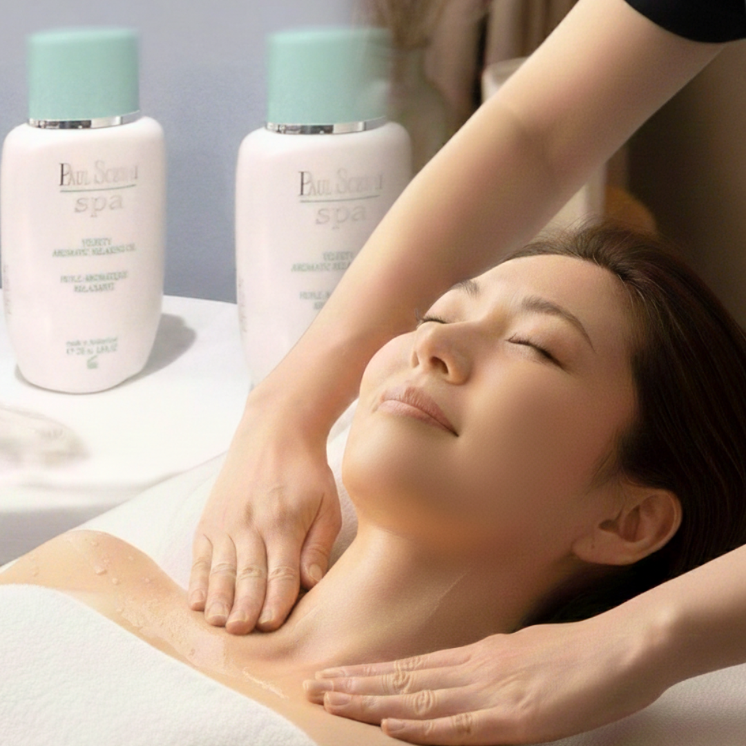 ピーリングとデコルテマッサージ