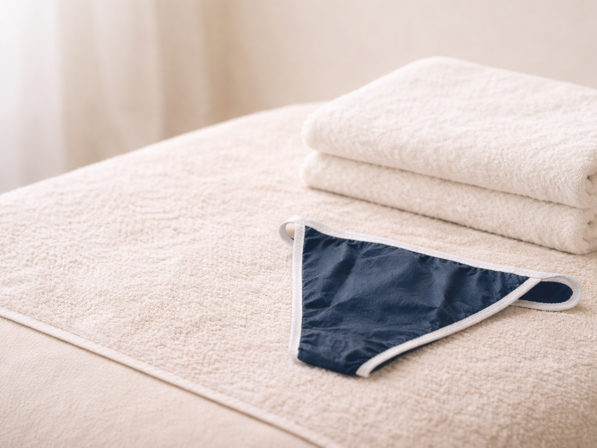 VIO脱毛施術時に使用する清潔な紙ショーツ