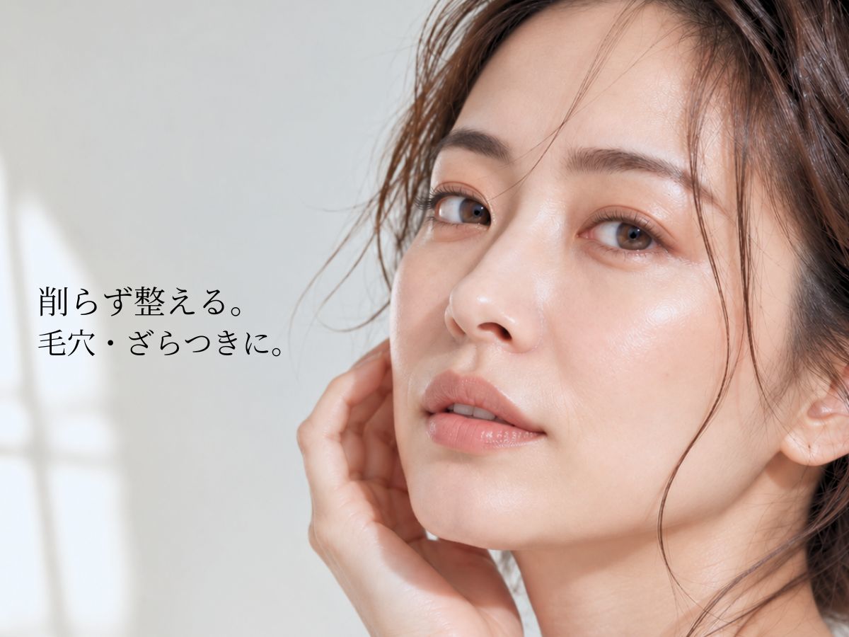 京都四条烏丸で受ける剥離なしピーリング『ダクトピール』施術中の顔アップ